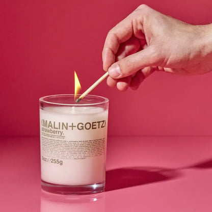 strawberry candle.