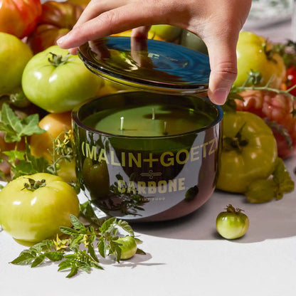 MALIN+GOETZ x Carbone Fine Food tomato supercandle.