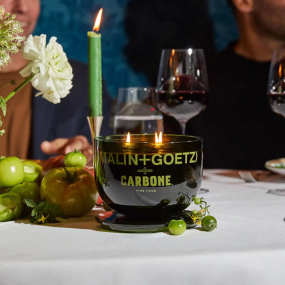 MALIN+GOETZ x Carbone Fine Food tomato supercandle.