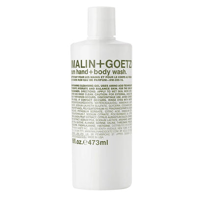 rum hand+body wash.