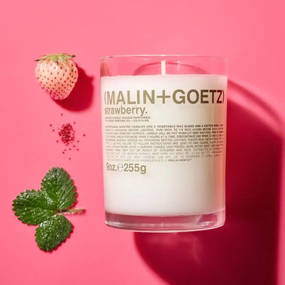 strawberry candle.