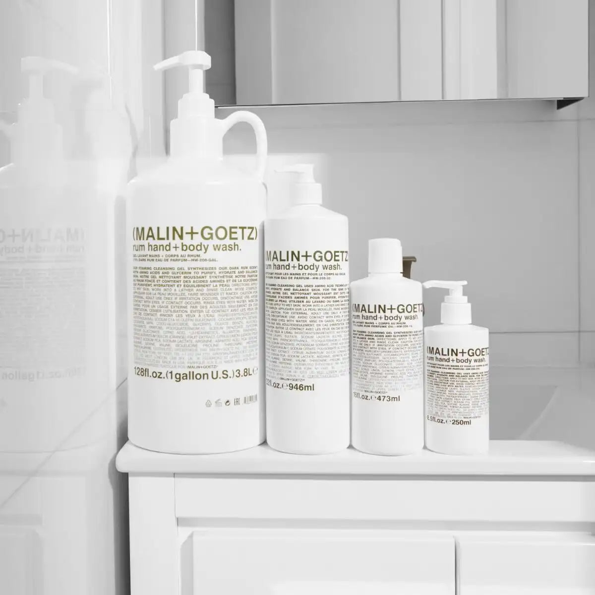 rum hand+body wash.