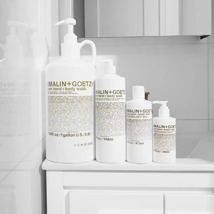 rum hand+body wash.