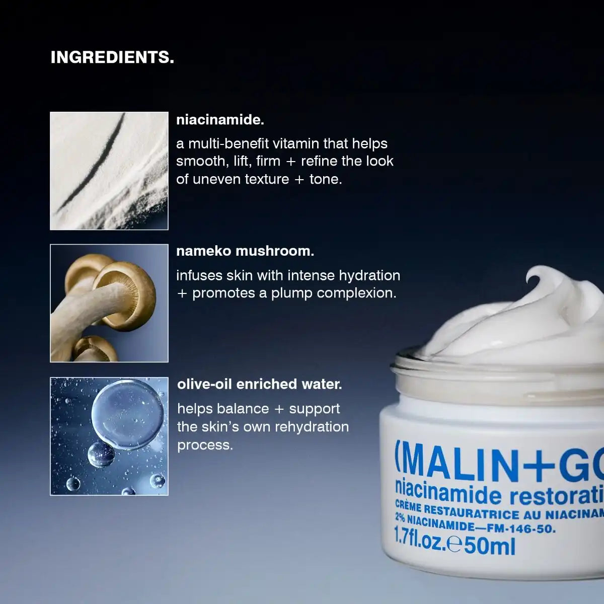 niacinamide restorative cream.