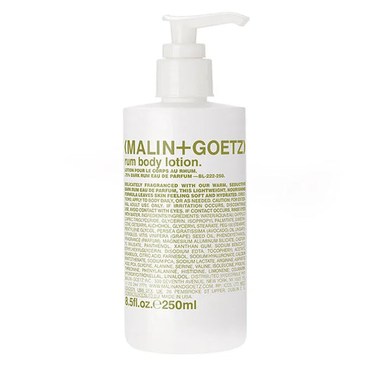 rum body lotion.